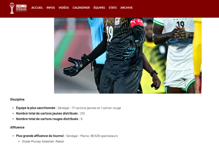 الموقع الرسمي للكاف يُتوج المغرب بطلاً لأفريقيا