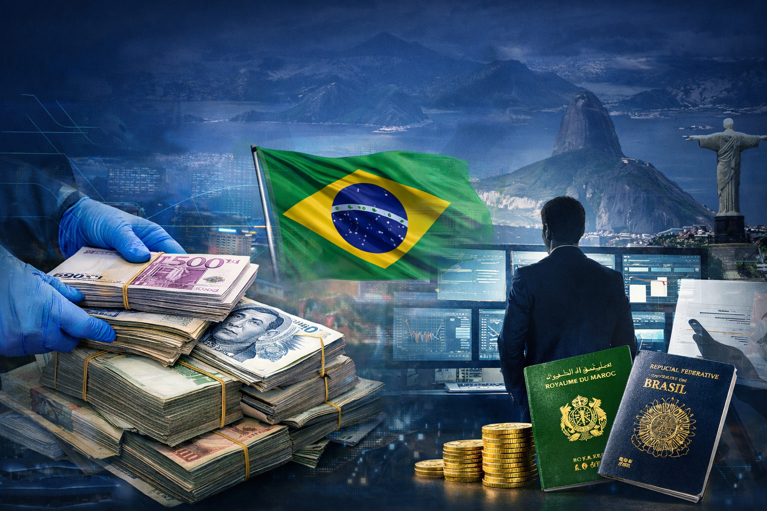 تحريات موسعة تكشف شبكة مغربية هربت 20 مليار سنتيم إلى البرازيل