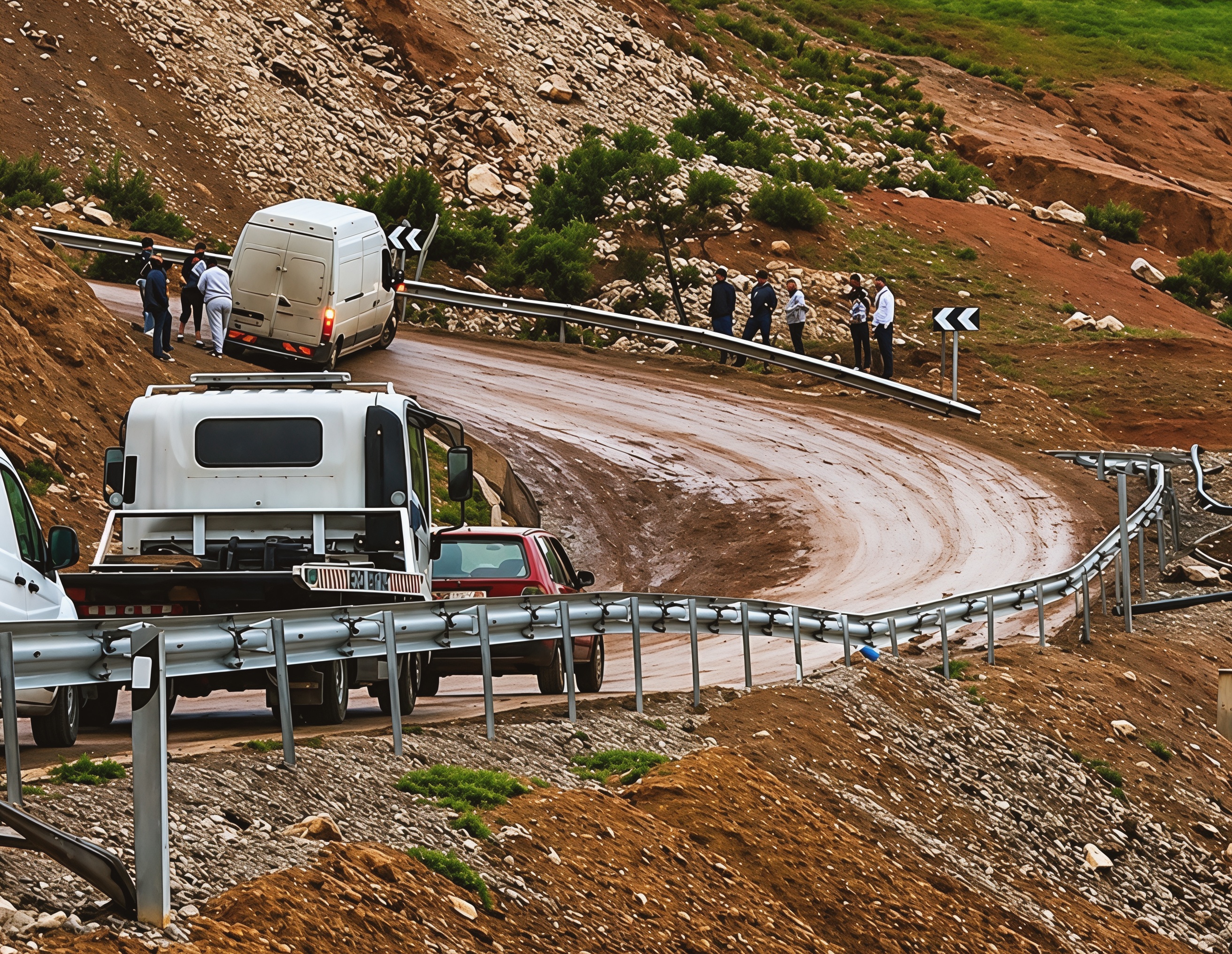 التساقطات الأخيرة تعزل مقاطع من الطريق الساحلية بين الحسيمة وتطوان عن الخدمة