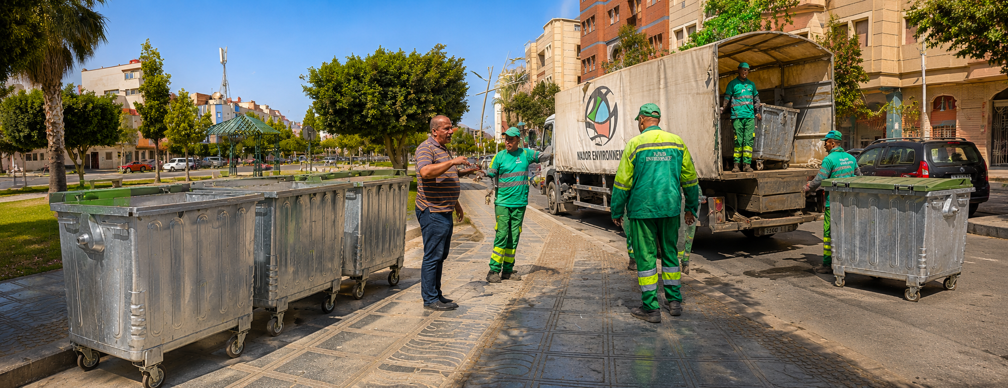شركة كازا تكنيك للنظافة توسّع شبكة الحاويات الحديثة على طريق أزغنغان-الناظور