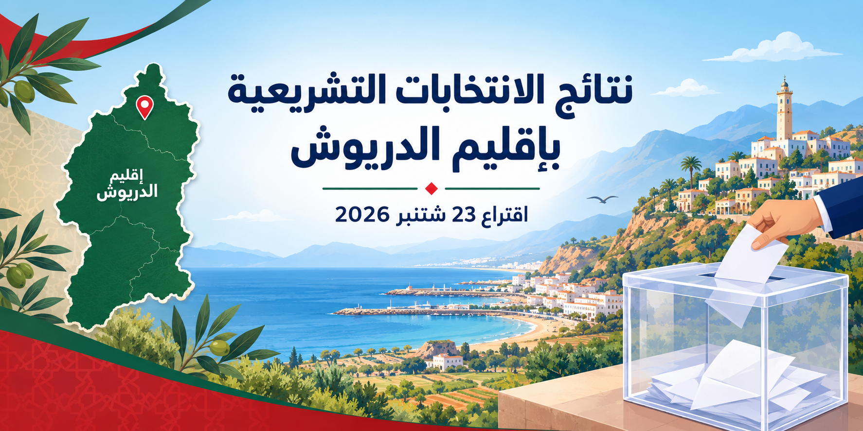 نتائج أولية بإقليم الدريوش.. التجمع الوطني للأحرار يتصدر بـ8047 صوتا بعد فرز 86% من مكاتب التصويت