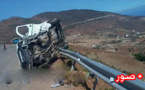 إصابات و خسائر مادية جسيمة في الممتلكات في حادثة سير خطيرة على الطريق الرابطة بين الحسيمة و طنجة
