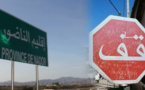 علامات التشوير الطرقي وتحديد المسافة يطالها التخريب بإقليم الناظور