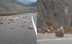 أحجار ضخمة تفاجئ مستعملي الطريق الساحلية الرابطة بين الحسيمة وطنجة