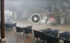 مشهد من العواصف القوية التي شهدتها عدد من المدن المغربية 