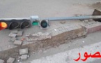 فقط في الناظور.. إشارة المرور "نائمة" تواصل الإشتغال