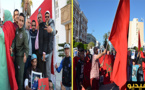 حشد من الشباب يتقدمهم "فاعلون" جمعويون يقودون وقفة موازية ترفض خروج نشطاء الحراك بالناظور