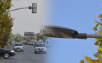 أشغال تهيئة مدخل مدينة الناظور تتواصل بتأثيث شارعه الرئيسي بإنارة ليلية ساطعة ذات مصابيح زرقاء