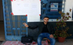 ابن تمسمان الطالب بلال حشحوش يدخل في إعتصام مفتوح بكلية طنجة إحتجاجا على حرمانه من دراسة الماستر