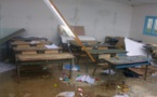انهيار سقف قسم بمدرسة الشريعة بترقاع وسط الناظور