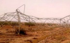 الدريوش.. سقوط لاقط هوائي بسبب الریاح بجماعة إفرني والألطاف الإلهية تحول دون وقوع كارثة