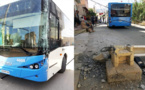 إغماء وجروح وإصابات وسط ركاب حافلة إثر اصطدامها بعمود كهربائي يقع وسط الطريق بالناظور