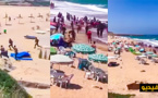 شاهدوا.. مركب يقل مهاجرين سريين يخطئ الوجهة ويرسو في شاطئ بطنجة