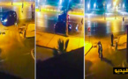 شاهدوا.. عراك ليلي خطير بالسيارات و الهراوات بين شباب مقيمين بالخارج 