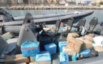الدرك الملكي بالناظور يحجز حوالي طن من الحشيش عقب مطاردة  في بحر راس الما