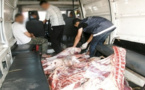 شرطة بني أنصار تحجز كمية كبيرة من اللحوم والأسماك والكحول الطبي المهربة بإحدى المخازن