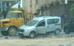 عشوائية الأشغال العمومية بالعروي تتسبب في خسائر مادية لسيارة مدنية 