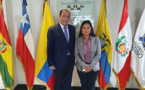سلامة يتباحث مع ممثلة بوليفيا سبل تعزيز التعاون جنوب جنوب بين المغرب وبلدان البرلمان الأنديني 