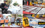شاهدوا.. أمن الناظور يعرض محجوزات جرى ضبطها بحوزة شبكة تنشط في تهجير البشر والإتجار بالمخدرات