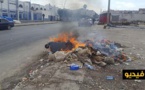 للمرة الثانية في أقل من أسبوع .. مجهولون يحرقون حاوية جديدة للنفايات قرب المحطة الطرقية بالناظور 