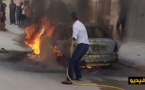  اندلاع حريق مُهول في سيارة مَدنية وسط العروي وتأخر عناصر الوقاية المدنية يغضب الساكنة