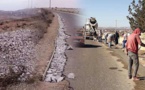أشغال إصلاح جنبات الطريق الرابطة بين جماعة أمجاو ودار الكبداني