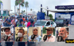 مسافرون وعالقون بالمغرب يحتجون ببني انصار بعد منعهم من الصعود لباخرة كانت ستقلهم لفرنسا  
