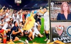 الريفي منير الحدادي يحتفل بفوز فريقه بكأس الدوري الأوربي برفع العلم المغربي والأمازيغي