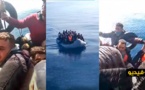  شاهدوا.. صيادون ينقذون حوالي 40 "حراك" من غرق محتوم بسواحل الريف