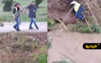 شاهدوا.. شباب ينقذون جروا حاصرته الأوحال بواد "بوسرذون" وسط الناظور