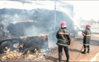 النيران تلتهم شاحنة محملة بالورق كانت متجهة إلى مراكش