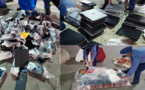 جمارك ميناء بني أنصار تستعرض محجوزات هواتف وحواسيب وطائرة درون تقدر قيمتها 1.3مليون درهم