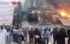 شاهدوا.. اشتباكات عنيفية بين المتظاهرين والشرطة في احتجاجات ضد قيود كورونا ببلجيكا