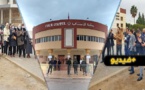 موظفو العدل يحتجون أمام محكمة الاستئناف بالناظور 