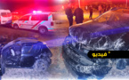  شاهدوا.. انقلاب سيارة في حادثة سير مروعة بمدار مدخل مدينة العروي ونجاة سائقها بأعجوبة