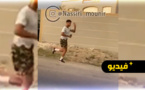 شاهدوا.. حارس مرمى أسود الأطلس الناظوري منير المحمدي يمارس الجري ببني شيكر