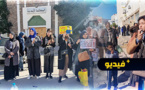 شاهدوا.. الأساتذة "المتعاقدين" يحتجون أمام المحكمة الابتدائية ضد محاكمة زملائهم