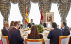 الملك يقيم مأدبة غداء على شرف رئيس الحكومة الإسبانية والوفد المرافق له