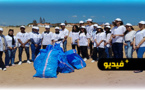 طلبة المدرسة العليا للتكنولوجية ينظمون حملة لتنظيف شاطئ أركمان