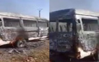 اندلاع حريق بحافلة للنقل العمومي بالطريق الرابطة بين زايو ورأس الماء