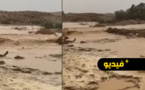 بعد التساقطات المطرية.. السيول تقفل الطريق بين الناظور ودار الكبداني