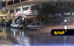 تساقطات مطرية قوية في مدينة الناظور