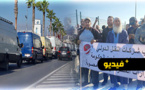مهنيو النقل الدولي للبضائع يحتجون بميناء بني أنصار ضد منع إدخال الأجهزة المنزلية من الخارج
