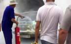 نشوب حريق داخل سيارة بالعروي يستنفر ساكنة المدينة التي سيطرت عليه