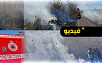 اندلاع حريق بمدخل قرية أركمان والجهود متواصلة لإخماده