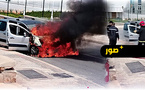 حريق يأتي على سيارة عائلية وسط مدينة الحسيمة 