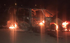 اندلاع حريق في حافلة بالقرب من مدار العروي سلوان يستنفر السلطات