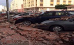 صور .. إنهيار حائط على مجموعة من السيارات المركونة بمدينة مليلية المحتلة‎