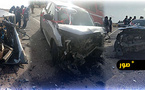اصطدام عنيف بين سيارتين بالطريق بين جرسيف وصاكا يخلف عددا من المصابين