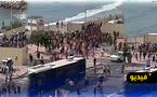 فرار جماعي لنحو 200 مهاجر من منطقة تجميع الوافدين الجدد في سبتة المحتلة